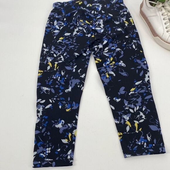 Sweaty Betty Power Floral Crop 20" Capri Leggings Pockets Black Multi XS NWOT - Picture 3 of 11